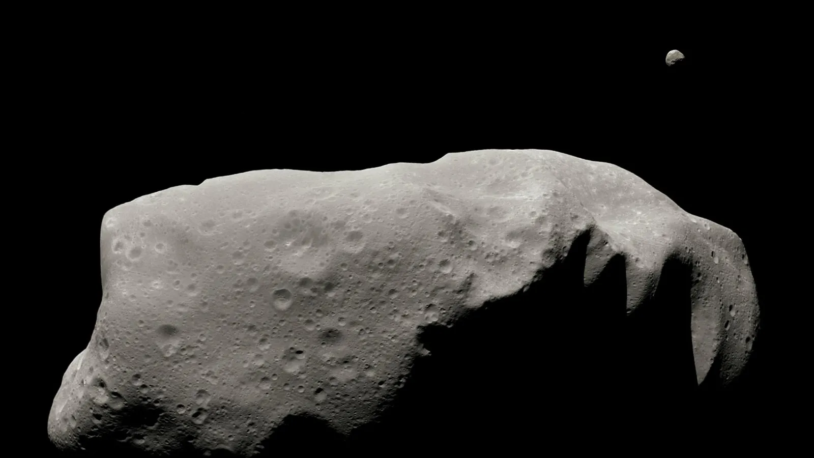 Asteroid Ida and its asteroid moon Dactyl