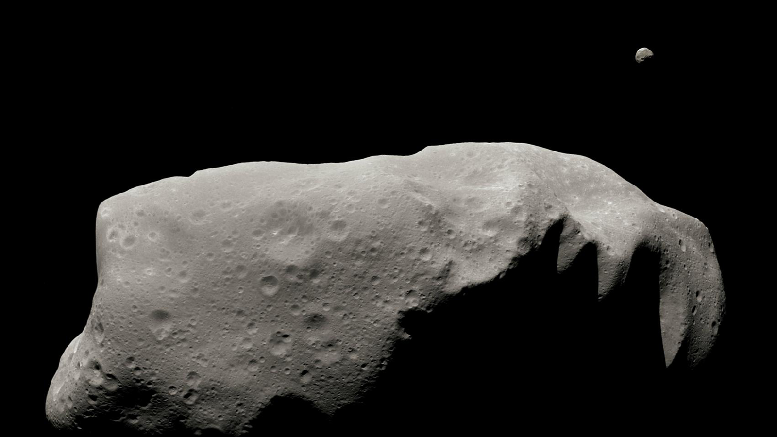 Asteroid Ida and its asteroid moon Dactyl